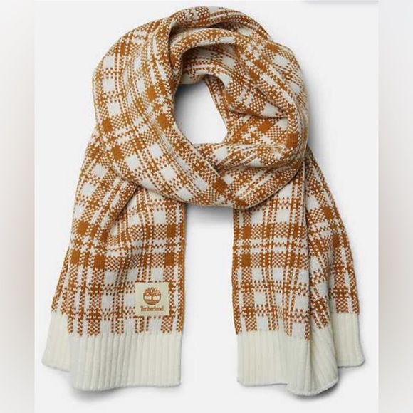 Timberland, Plaid Scarf neutral colors, NWT - Picture 2 of 9